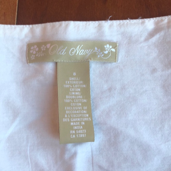 NWT OLD NAVY WHITE SKIRT WITH CROCHET TRIM, SIZE 8 - Picture 5 of 8